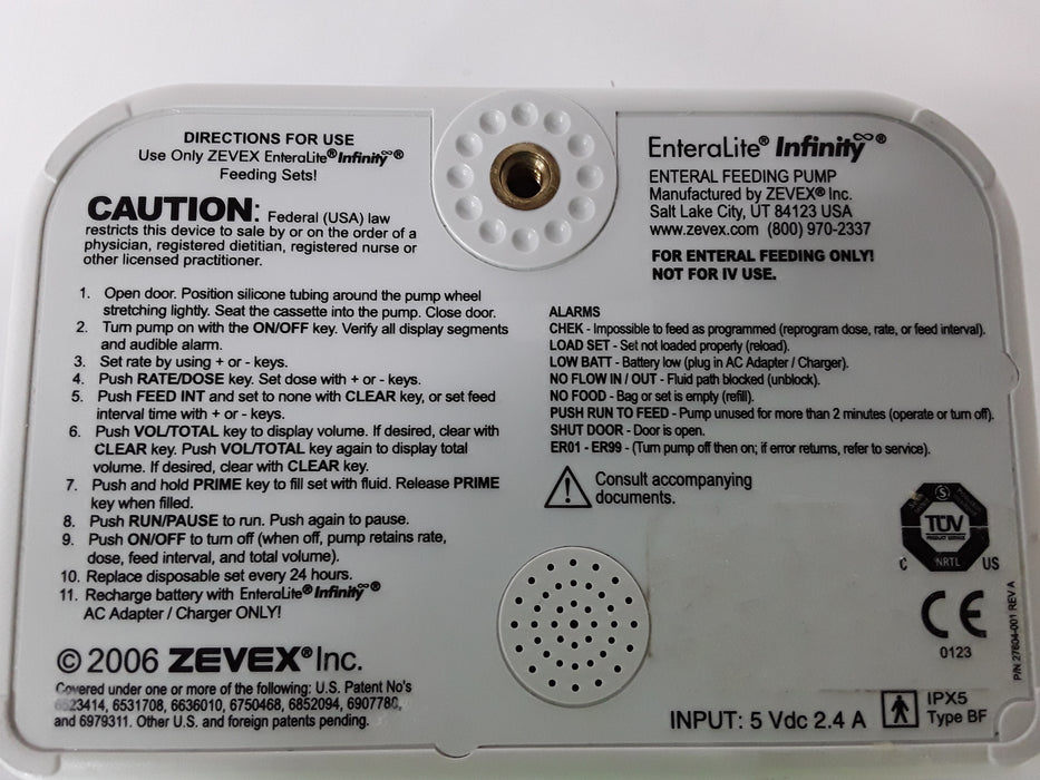 Moog Medical Enteralite Infinity Enteral Feeding Pump