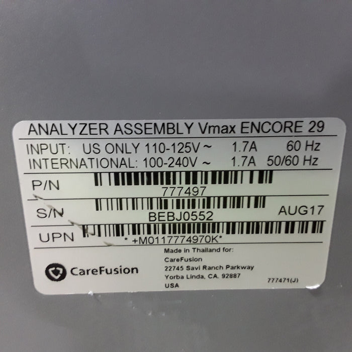 CareFusion Viasys Vmax Encore 29 PFT Pulmonary Function Test System
