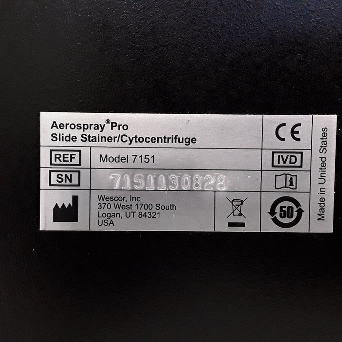 Wescor Aerospray Pro 7151 Slide Stainer Cytocentrifuge