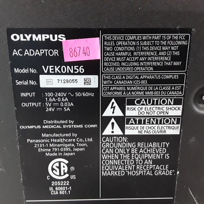 Olympus VEK0N56 Surgical Display AC Adapter