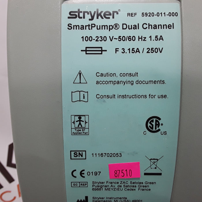 Stryker SmartPump Dual Channel Tourniquet