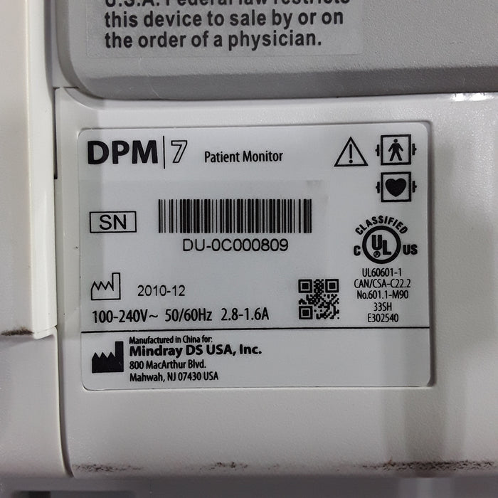 Mindray DPM7 Patient Monitor