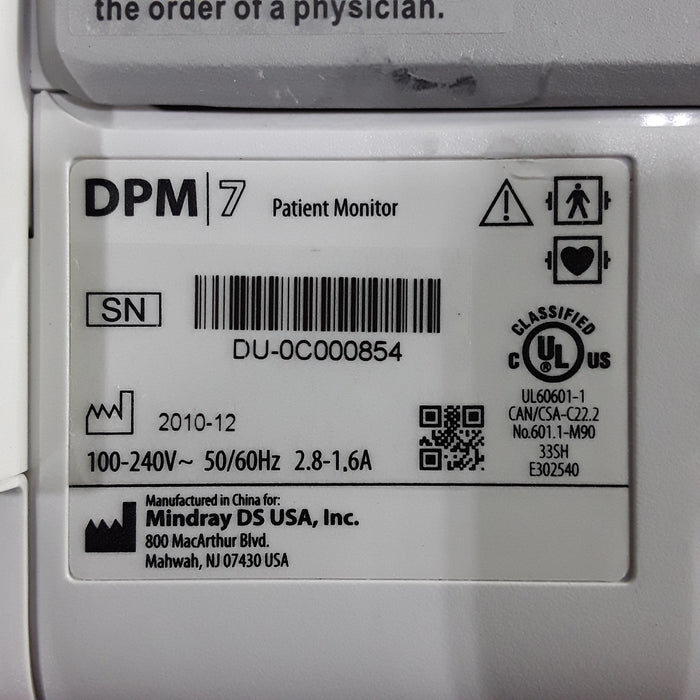 Mindray DPM7 Patient Monitor