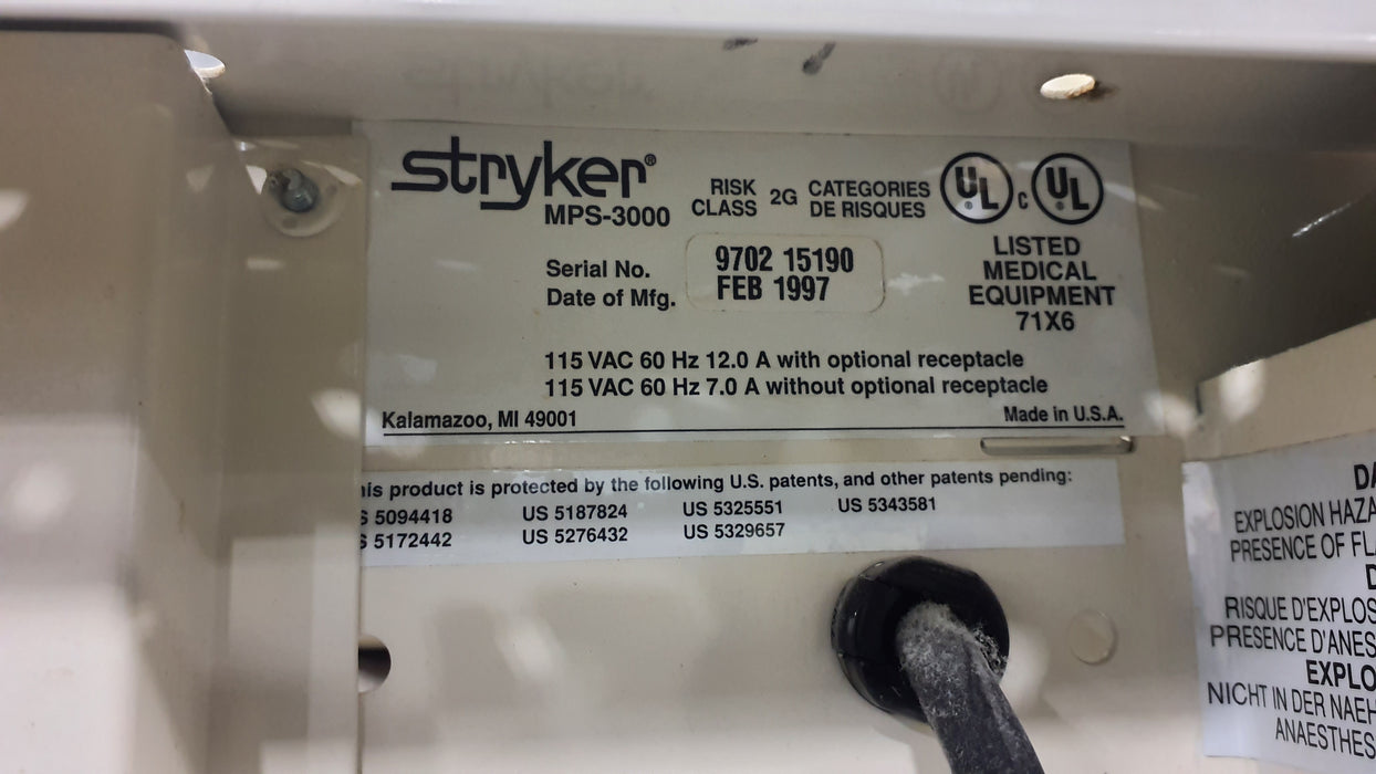 Stryker Secure 3000 Hospital Bed