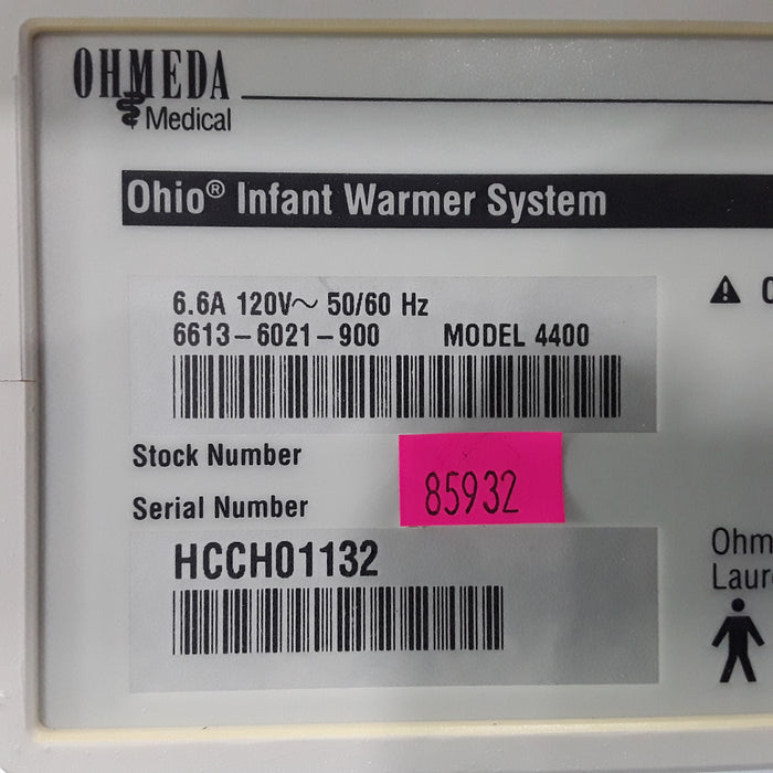 Ohmeda Medical Ohio Model 4400 Infant Warmer