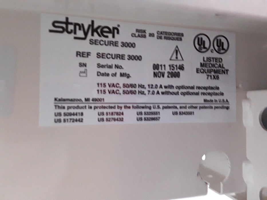 Stryker Secure 3000 Hospital Bed