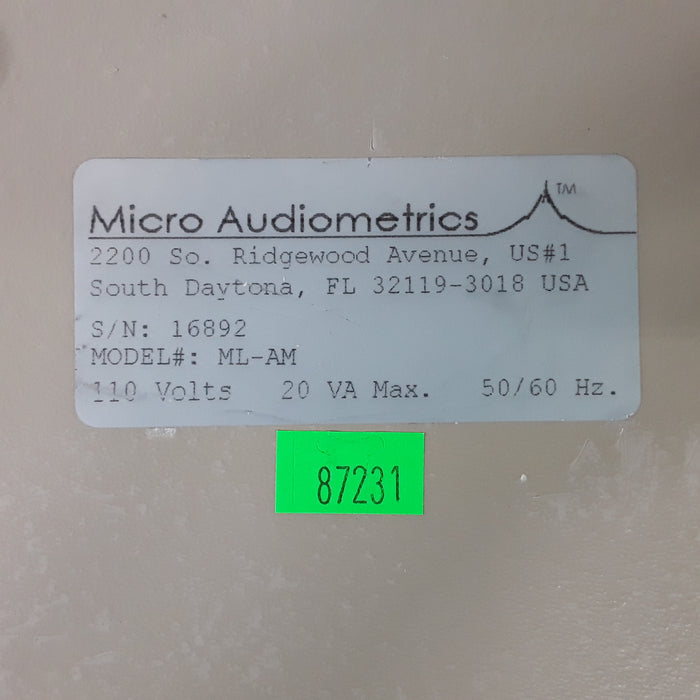 Micro Audiometrics ML-AM Audiometer
