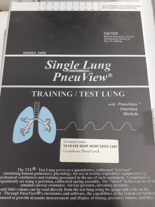Michigan Instruments PneuView 3600i Single Lung System