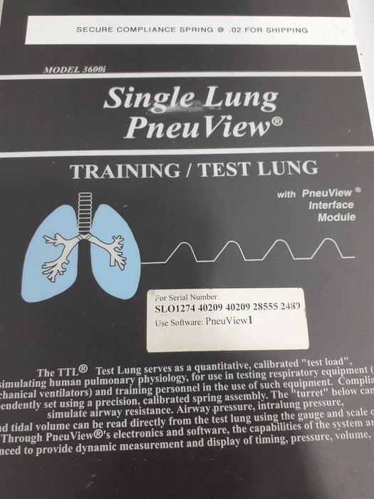 Michigan Instruments PneuView 3600i Single Lung System