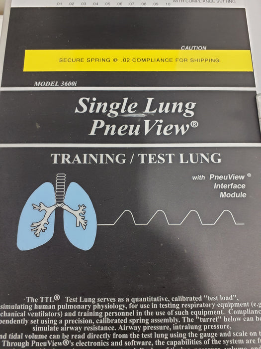 Michigan Instruments PneuView 3600i Single Lung System