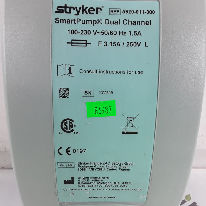 Stryker SmartPump Dual Channel Tourniquet