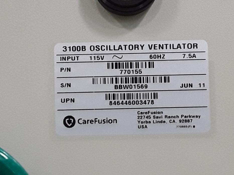 CareFusion SensorMedics 3100B Ventilator