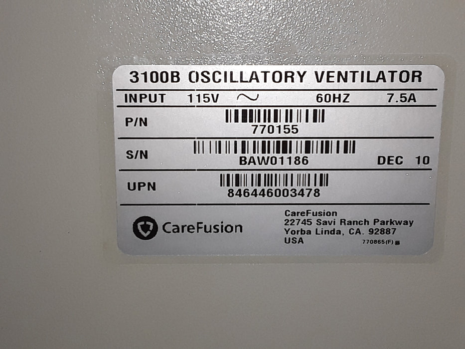 CareFusion SensorMedics 3100B Ventilator
