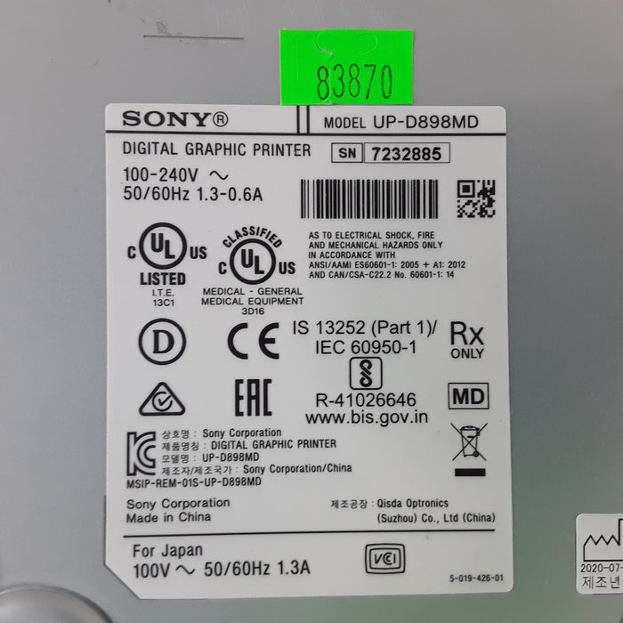 Sony UP-D898-MD Imager / Printer