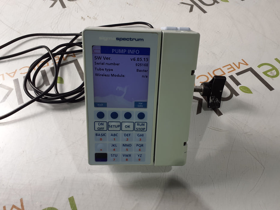 Baxter Sigma Spectrum 6.05.15 without Battery Infusion Pump