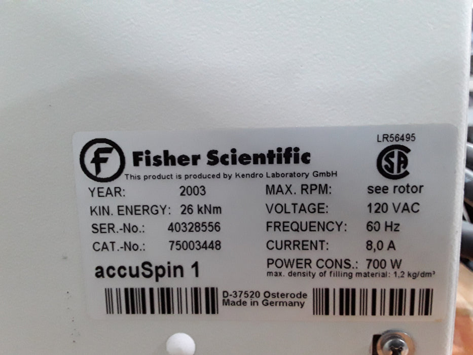Fisher Scientific accuSpin 1 Centrifuge