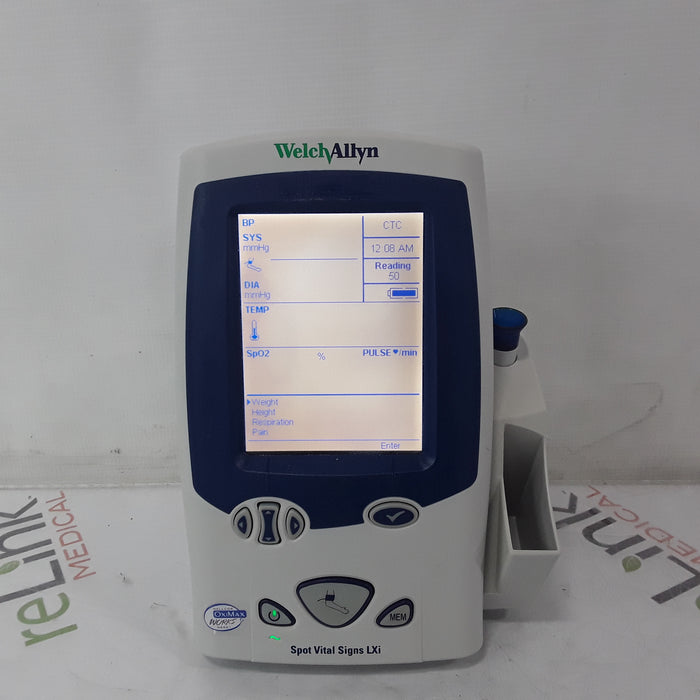 Welch Allyn Spot LXi - NIBP, SureTemp Plus, Nellcor SpO2 Vital Signs Monitor