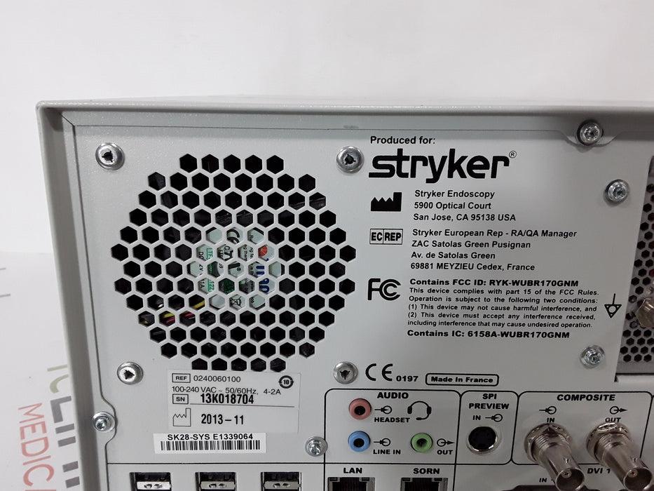 Stryker SDC3 240 060 100 Image Management System
