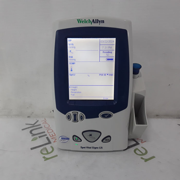 Welch Allyn Spot LXi - NIBP, SureTemp Plus, Nellcor SpO2 Vital Signs Monitor