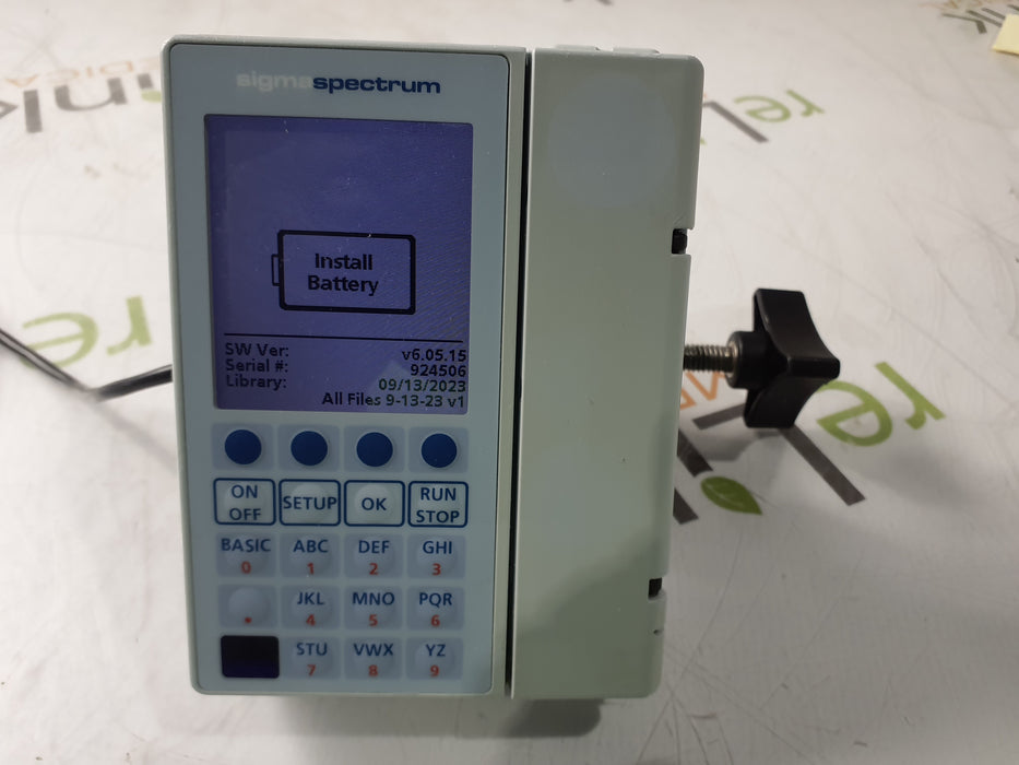 Baxter Sigma Spectrum 6.05.15 without Battery Infusion Pump
