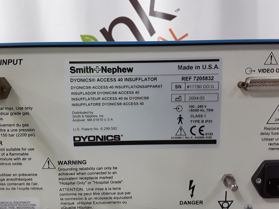 Smith & Nephew Dyonics Access 40 Insufflator