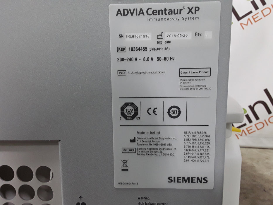 Siemens Advia Centaur XP Immunoassay System