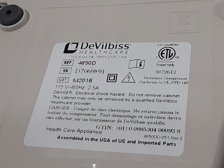 DeVilbiss Healthcare Pulmomate Compressor/Nebulizer