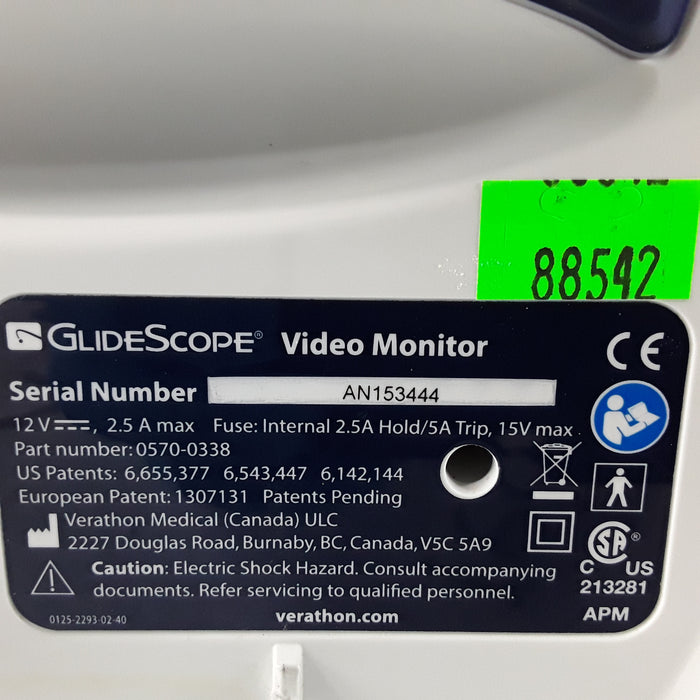 Verathon Medical, Inc Glidescope Video Laryngoscope