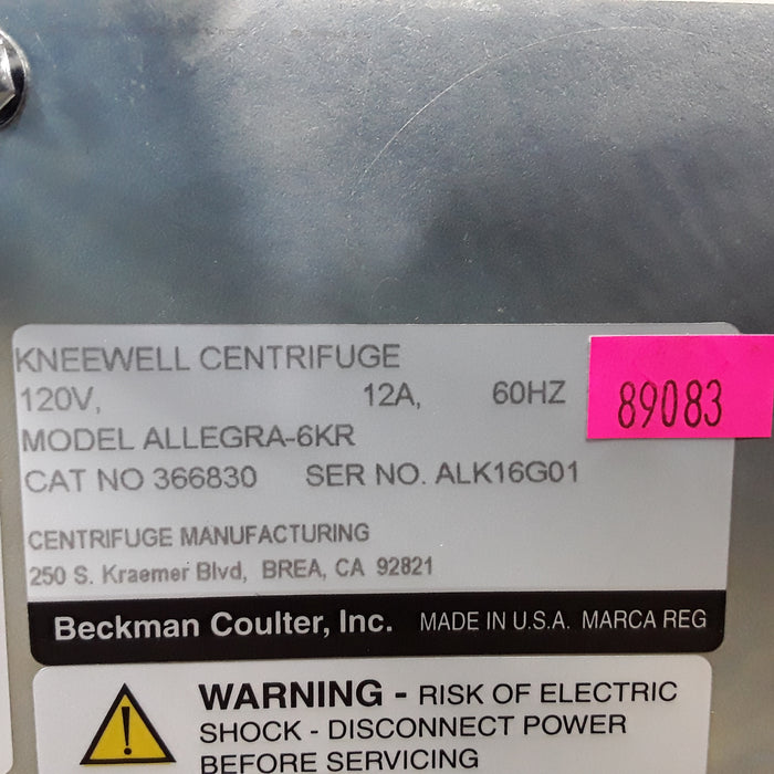 Beckman Coulter Allegra 6KR Centrifuge