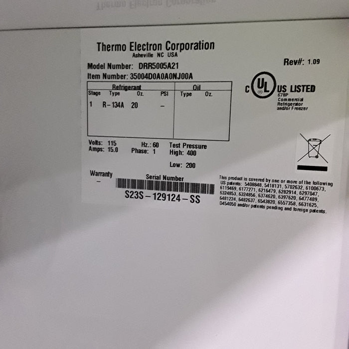 Thermo Electron Revco DRR5005A21 Lab Refrigerator