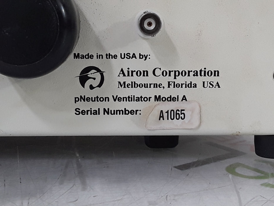 Airon Corp pNeuton Pneumatic Transport Ventilator