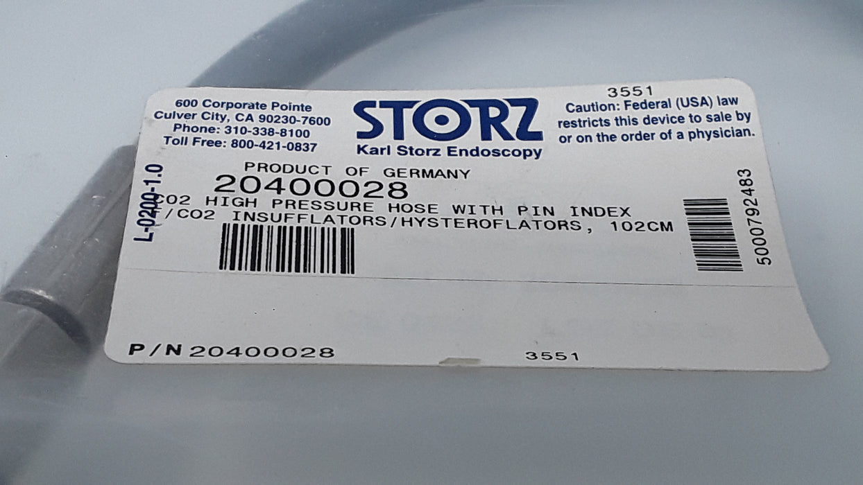 Karl Storz 20400028 CO2 High Pressure Tube