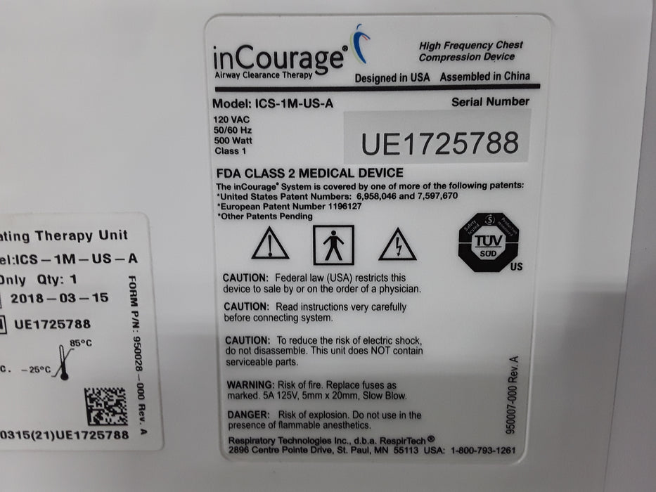 RespirTech InCourage Airway Clearance System