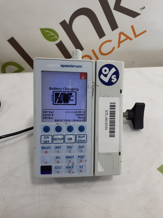 Baxter Sigma Spectrum 6.05.14 with B/G Battery Infusion Pump