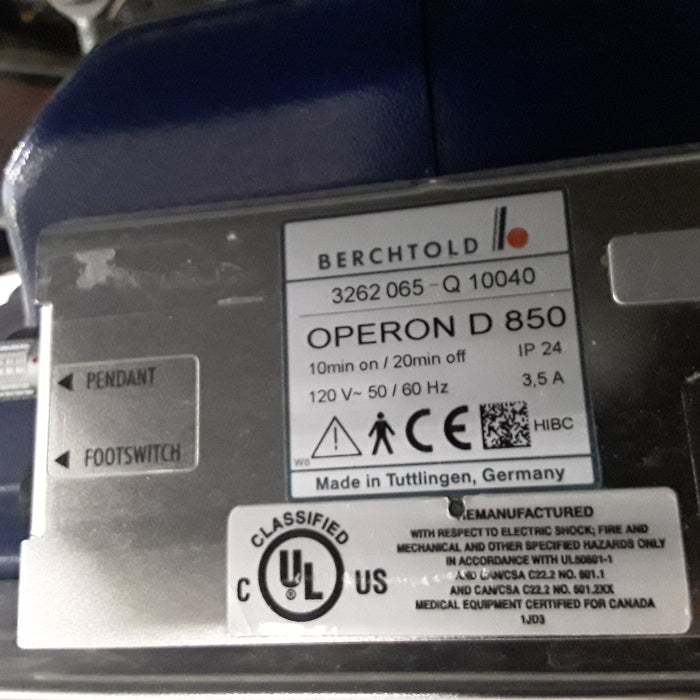 Berchtold Operon D 850 Surgical Table