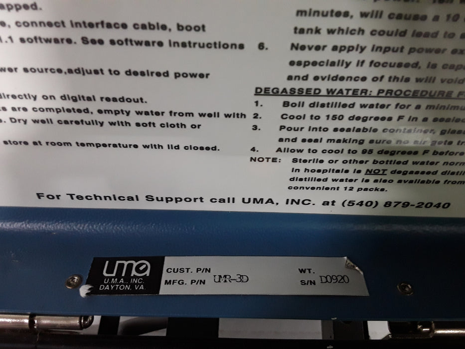 UMA Instruments UMR3-D Ultrasound Radiometer