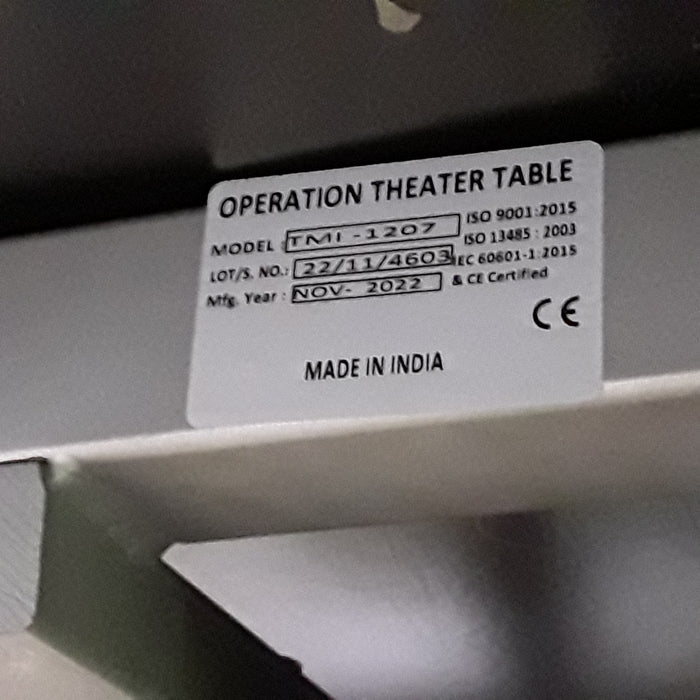 Technomed TMI-1207 Ophthalmic Operation Theatre Table