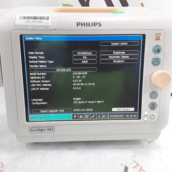 Philips Suresigns VS3 Vital Signs Monitor