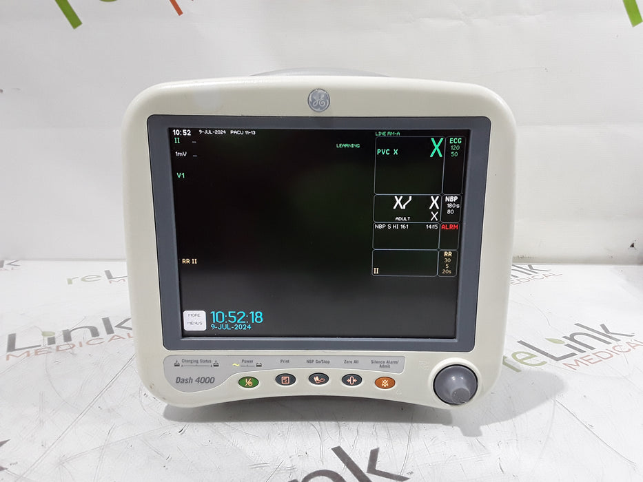 GE Healthcare Dash 4000 - Masimo SpO2 Patient Monitor