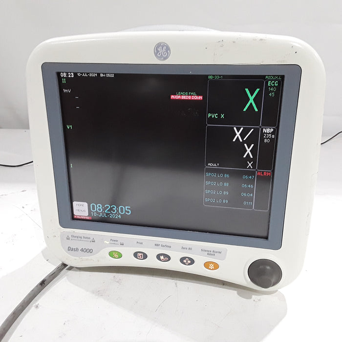 GE Healthcare Dash 4000 - Masimo SpO2 Patient Monitor