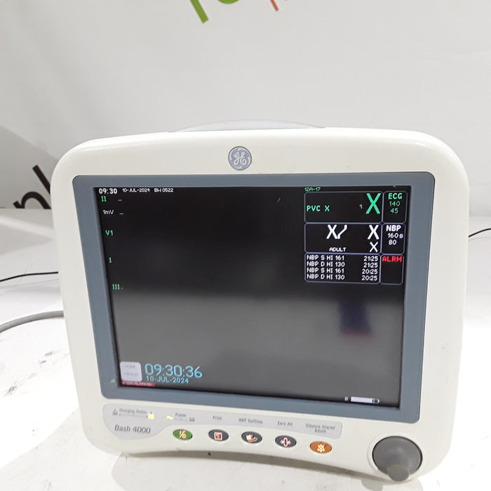 GE Healthcare Dash 4000 - Masimo SpO2 Patient Monitor