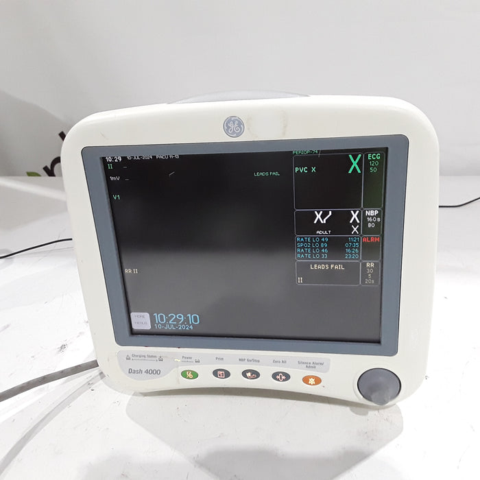 GE Healthcare Dash 4000 - Masimo SpO2 Patient Monitor