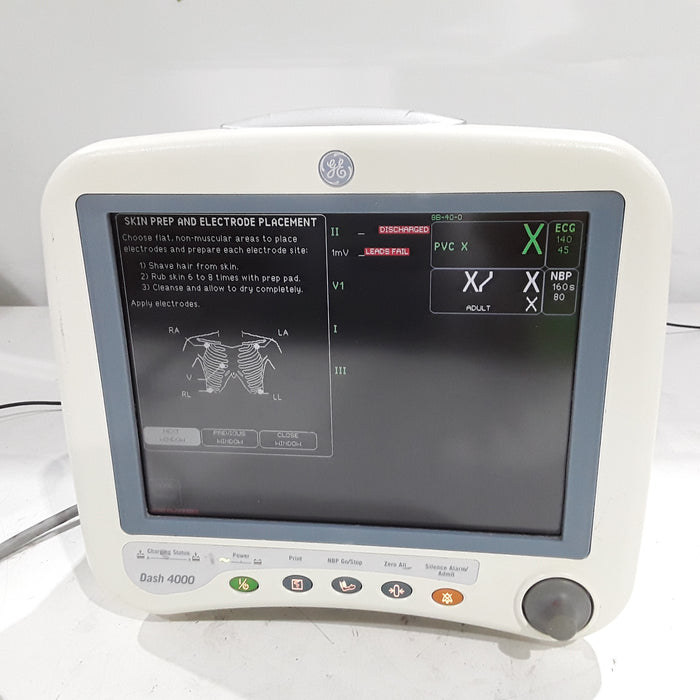 GE Healthcare Dash 4000 - Masimo SpO2 Patient Monitor