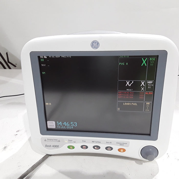 GE Healthcare Dash 4000 - Masimo SpO2 Patient Monitor