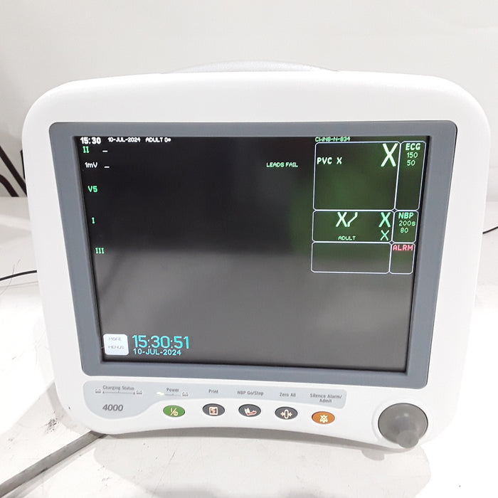 GE Healthcare Dash 4000 - Masimo SpO2 Patient Monitor