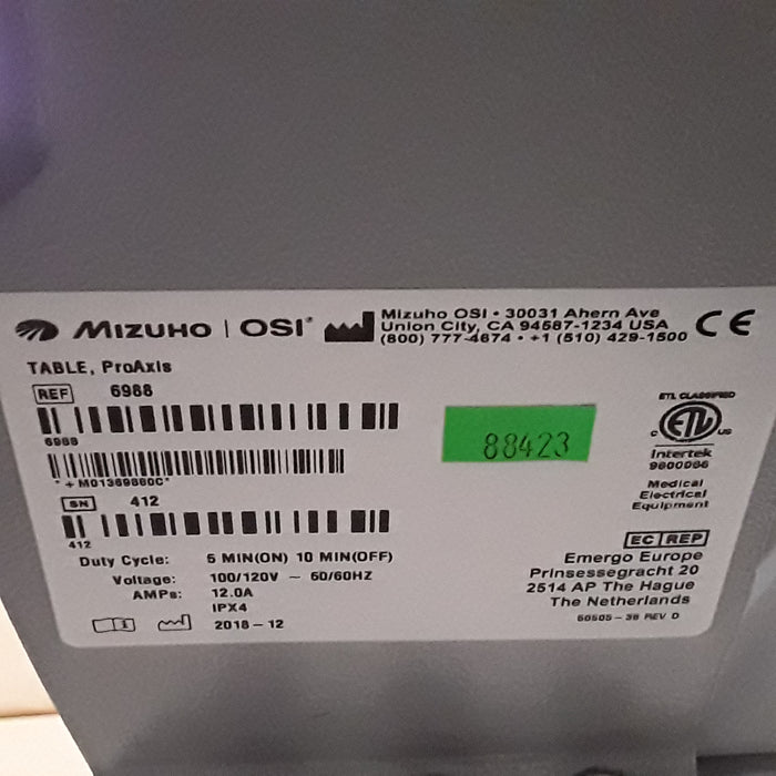 Mizuho OSI ProAxis Orthopedic Table