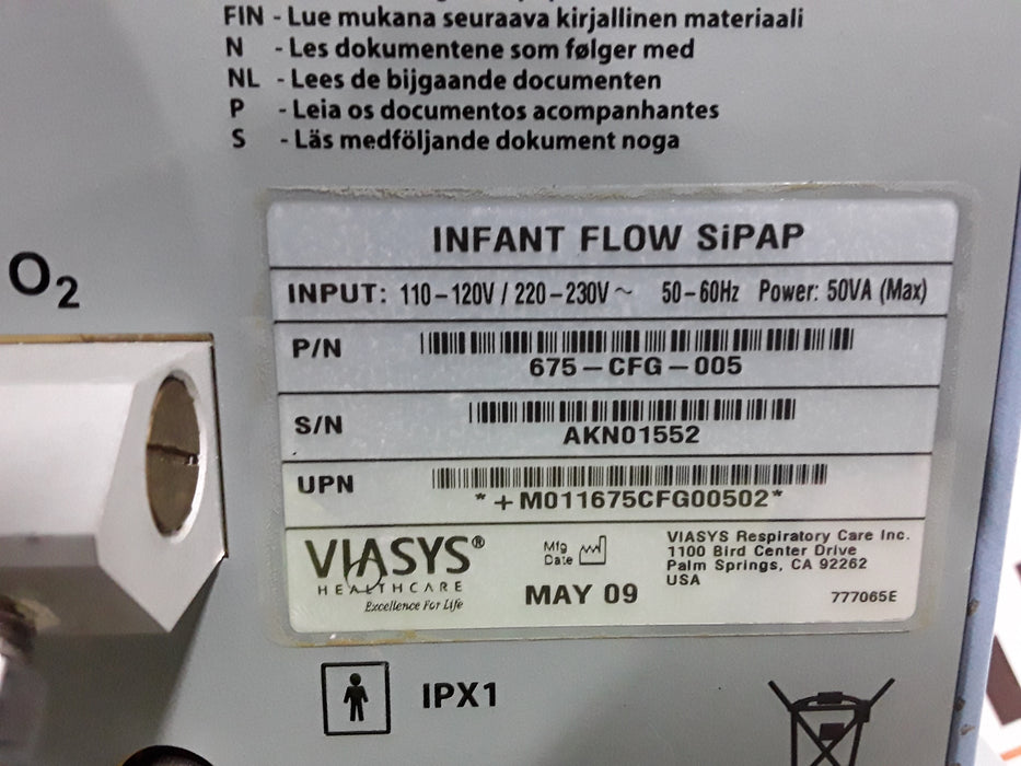 Viasys Healthcare Infant Flow SiPAP Ventilator