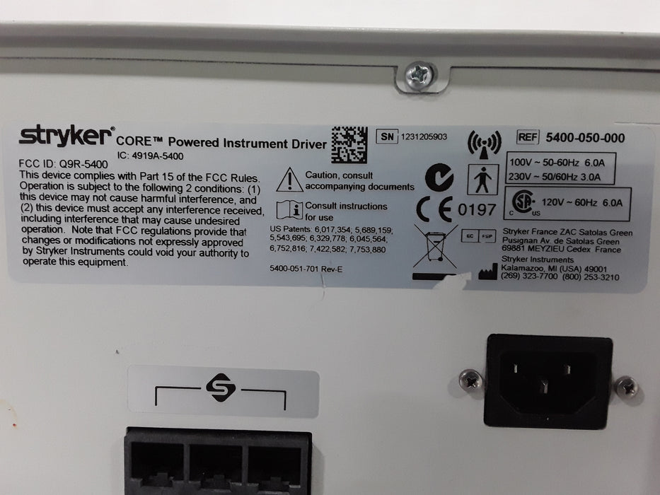 Stryker 5400-050 Core Powered Instrument Driver