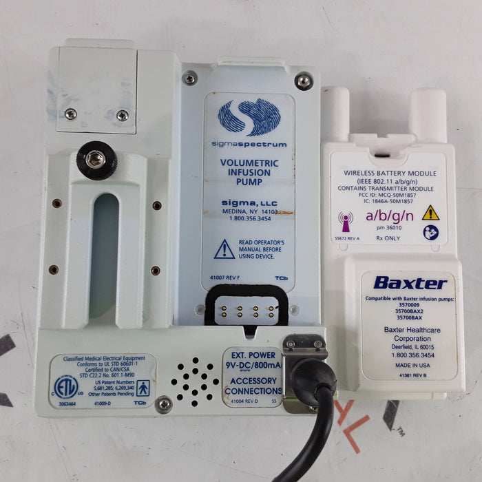 Baxter Sigma Spectrum 6.05.14 with A/B/G/N Battery Infusion Pump