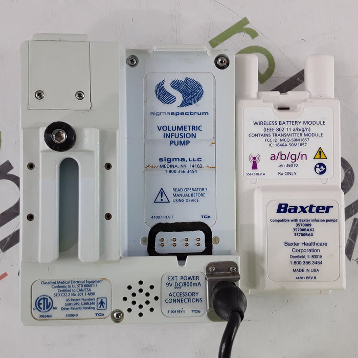 Baxter Sigma Spectrum 6.05.14 with A/B/G/N Battery Infusion Pump